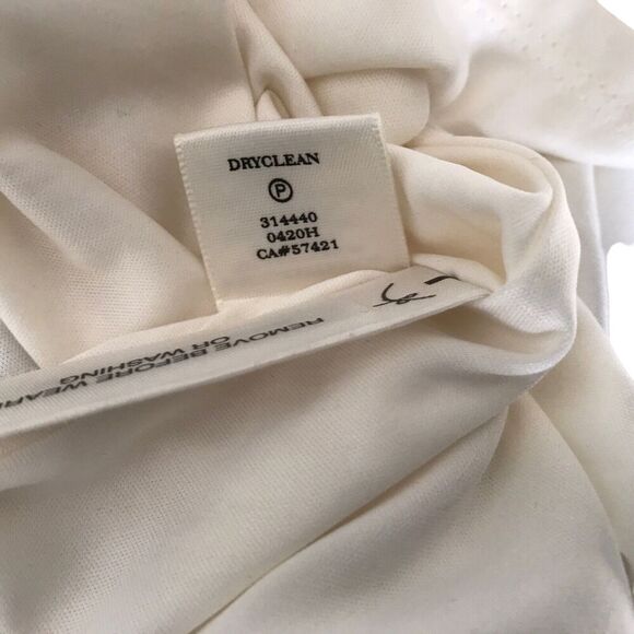 Ann Taylor Petite Dress Size 6P Black White Colorblock Asymmetric Handkerchief - Picture 10 of 10